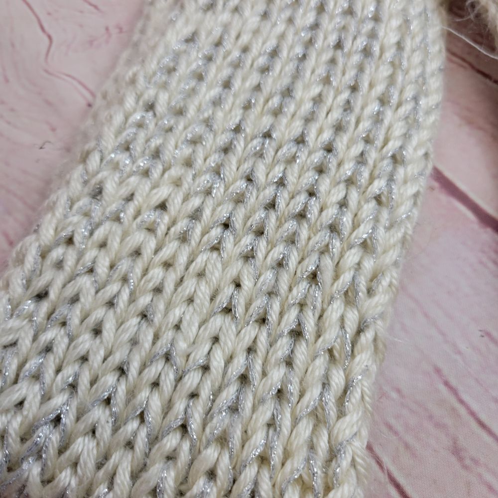 Scarf cream/silver - Picture 2 of 2
